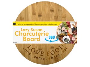 Bulk GA089 Lazy Susan Charcuterie Board With Love Food Engraved Wordin