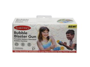 Bulk AB846 Doohickey Portable Battery Operated Bubble Blaster Gun With