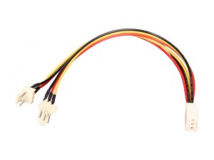 Startech TF2214 6in Tx3 Fan Power Splitter Cable - Connect Two 3-pin (