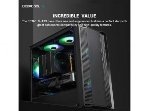 Deepcool R-CC360-BKAPM3-G-1 Cc360 M-atx Airflow Case