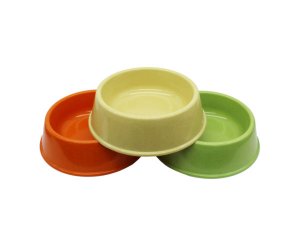 Bulk AC109 9.5quot; Colorful Single Bamboo Pet Dish