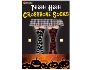 Bulk VR178 Thigh High Socks With Stitches Blackwhite Amp; Blackred