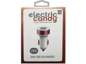 Bulk AC356 Tzumi Electric Candy 2 Amp Dual Port Usb Car Charger In Whi