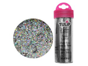 Bulk AC503 Tulip Silver Fabric Glitter 0.63 Oz.