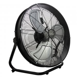 Vie VA-20W_RB 20 Inch 3 Speed Motor Metal Floor Drum Fan In Black