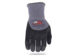 Bulk AB226 Grx Professional Series 453 Black Dotted Breathable Nitrile