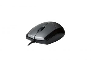 V7 QR9313 Full Size Usb Optical Mouse - Optical - Cable - Black, Silve