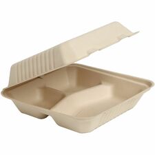 Remcoda RML MFHC93C Blutable Portable Clamshell Container - Food - Nat