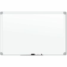 U UBR 4901U0001 White Aluminum Framed Magnetic Porcelain Steel Board, 