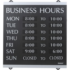 Donghe HDS 4247 Headline Signs Business Hours Sign - 1 Each - Business