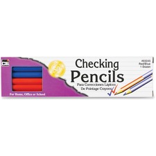 Charles LEO 65045 Cli Checking Pencils - Red, Blue Lead - 1  Box