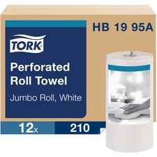 Essity TRK HB1995A Tork Jumbo Perforated Roll Towel White - Tork Jumbo