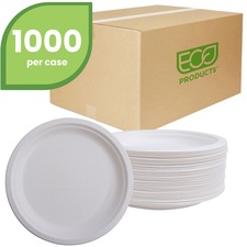 Ecoproducts ECO EPP016NFA Eco-products Sugarcane Plates - Breakroom - 