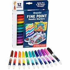 Crayola CYO 588312 Doodle Markers - Fine Marker Point - Multicolor - 1