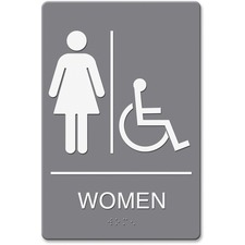 Donghe HDS 4814 Headline Signs Ada Women Wheelchair Restroom Sign - 1 