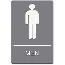 Donghe HDS 4817 Headline Signs Ada Men Restroom Sign - 1 Each - Men Pr