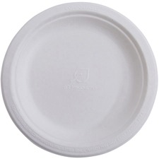 Ecoproducts ECO EPP005NFA Eco-products Sugarcane Plates - Breakroom - 