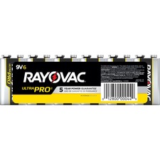 Energizer RAY AL9V6 Rayovac Ultra Pro Alkaline 9 Volt Batteries - For 