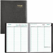 Dominion RED CB425WBLK Brownline Recycled Ecologix Weekly Planners - J