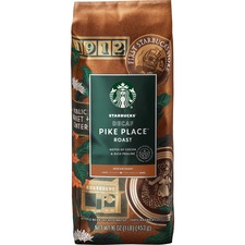 Starbucks SBK 12540222 Starbucks Pike Place Decaf Whole Bean Coffee - 