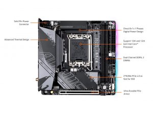 Gigabyte B760I AORUS PRO Mb  B760i Aorus Pro R