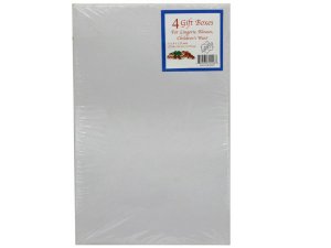 Bulk AC810 Medium 4 Pack 11quot; X 8quot; White Gift Box