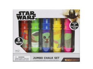 Bulk AC808 Star Wars Mandalorian Baby Yoda 5 Piece Jumbo Chalk Sticks 