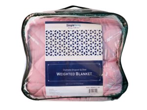 Bulk AC737 Simple Being Shell Pink 60x80 15lb Weighted Blanket