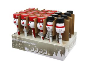 Bulk AB999 Holiday Snowman Garden Solar Stake Light Display