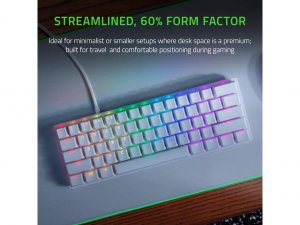 Razer RZ03-03390400-R3M1 Gkb Rzr|huntsman Mini 60% Linear Wh Rz03-0339