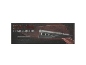 Bulk AC836 Steam + Shine 1quot; Ceramic Steam Flat Iron In Gun Metal A