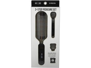 Bulk AC850 Ash + Axel 3 Step Pedicure Set In Black