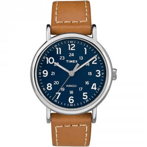 Timex TW2R425009J Weekender 40mm Men39;s Watch - Tan Leather Strap Wbl