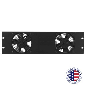 Lowell 0181-0354 Fan Panel-3u, Two 4in Whisper Fans, 50cfm Each, Fan G