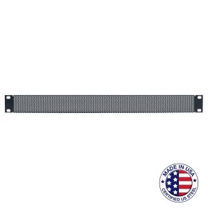 Lowell 0181-1233 Rack Panel-vented-1u, 18ga Flanged Perforated Steel, 