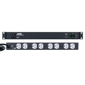 Lowell 0181-0082 Lowell Power Panel 15a, 9-outlets, 1u Surge Protector