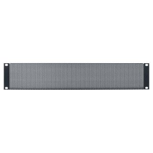 Lowell 0181-1235 Rack Panel-vented-2u, 18ga Flanged Perforated Steel, 