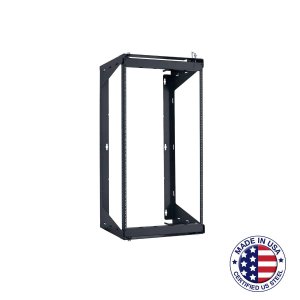 Lowell 0181-1218 Rack-swing Gate-20u, 18in Deep, 1pr Fixed Rails, Blk