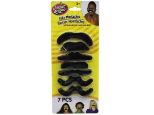 Bulk AB841 7 Pack Fake Costume Mustache Assortment