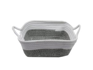 Bulk AC115 Assorted Color Square Cotton Basket With Handle