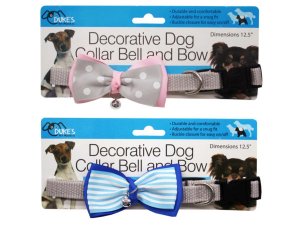 Bulk GA096 Decorative Dog Collar With Bell And Bow