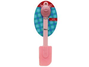 Bulk AC112 Small Pink Silicone Kitchen Spatula With Pig Head