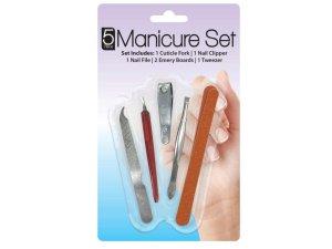 Bulk GA093 All-in-one 5 Piece Travel Manicure Set