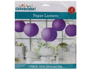 Bulk AC778 10quot; Decorative Paper Lantern In Purple