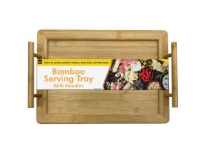 Bulk GA077 Bamboo Serving Board Tray With Handles