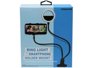 Bulk AC590 Ihip Ring Light And Smart Phone Holder Clip Stand In Assort