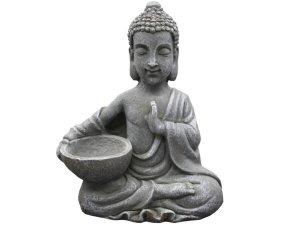 Bulk GA079 7.5quot; Sitting Buddha With Bowl Decorative Statue