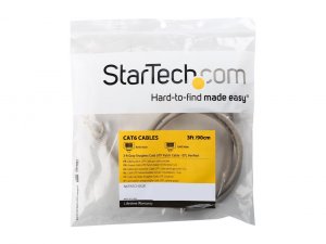 Startech CT8888 3ft Cat6 Ethernet Cable - Gray Snagless Gigabit - 100w