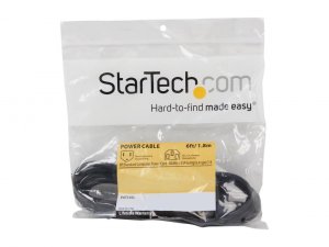 Startech BH2912 6ft (2m) Computer Power Cord, Nema 5-15p To Right Angl