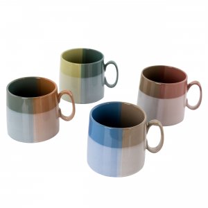 Gibson 127070.01 Home Glasgow 4 Piece 19.5 Ounce Fine Ceramic Cup Set 